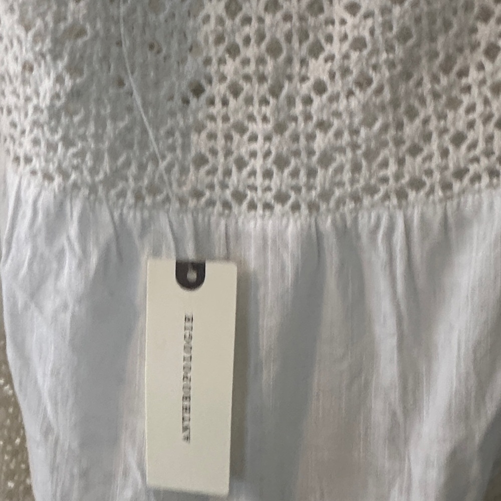 Anthropologie Cream and White Crochet-Panel Maxi Dress - Picture 3 of 7
